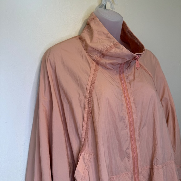 FP NWT Namaslay Peachy Lace Ruffle Coquette Cottagecore Windbreaker Coat Jacket - Picture 8 of 16